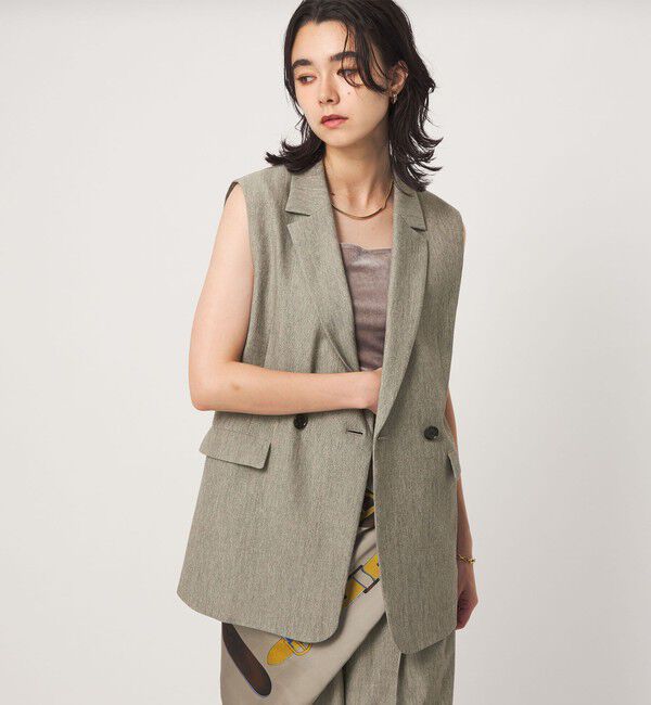 UNITED ARROWS green label relaxing「ツイードライク ジレ マシンウォッシャブル 帯電防止 」|ベスト・ジレ|