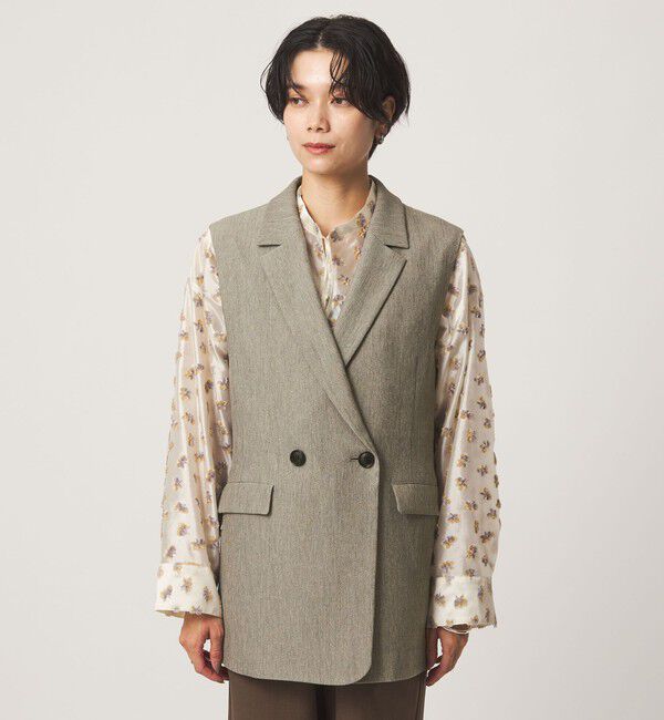 UNITED ARROWS green label relaxing「ツイードライク ジレ マシンウォッシャブル 帯電防止 」|ベスト・ジレ|