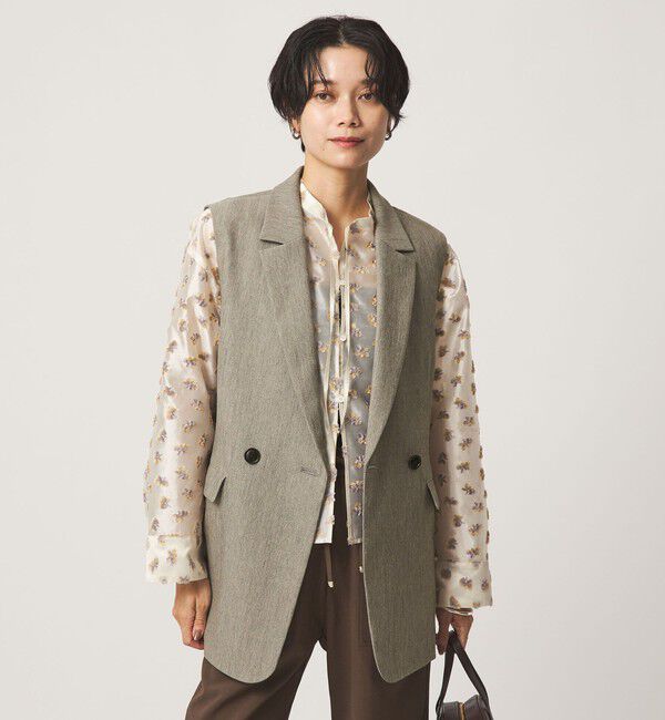 UNITED ARROWS green label relaxing「ツイードライク ジレ マシンウォッシャブル 帯電防止 」|ベスト・ジレ|