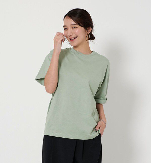 BEAUTY&YOUTH UNITED ARROWS「【WEB限定】ロールアップ ワイド テーパード Tシャツ -MADE IN JAPAN-」|Tシャツ・カットソー|