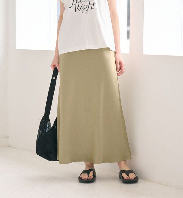 BEAUTY&YOUTH UNITED ARROWS「ポリエステルサテン マーメイドフレアスカート 」|スカート|