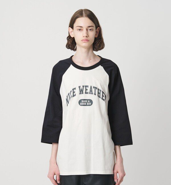 NICE WEATHER「＜NICE WEATHER＞ロゴ ラグランTシャツ」|Tシャツ・カットソー|