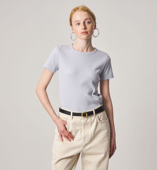 STEVEN ALAN「＜Steven Alan＞ラメ テレコ プルオーバー」|Tシャツ・カットソー|LT.BLUE