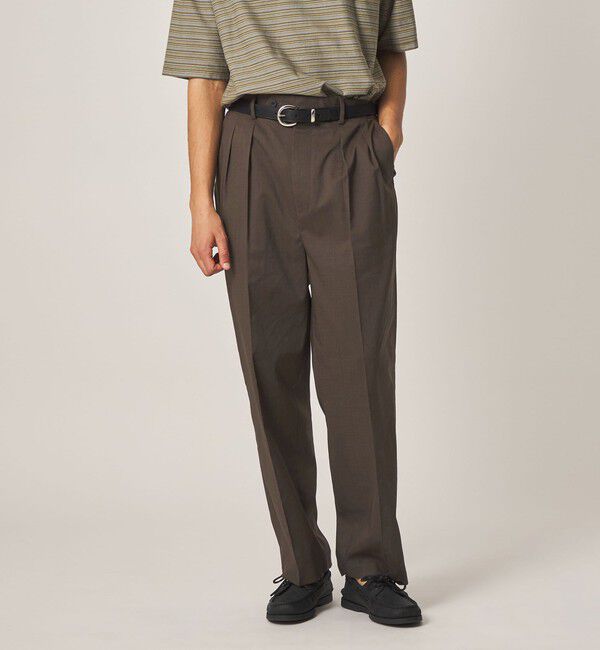STEVEN ALAN「＜Steven Alan＞ P/RA トロピカル イン ツープリーツ ドレス トラウザーズ ハーフイージー」|スラックス|