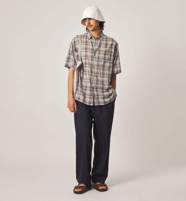 STEVEN ALAN「＜Steven Alan＞ マドラスチェック レギュラーカラー ショートスリーブ シャツ BOX」|シャツ・ブラウス|