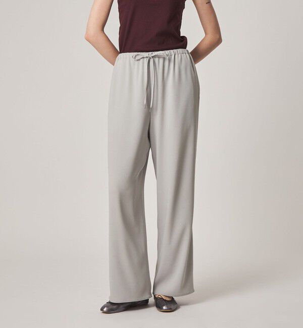 STEVEN ALAN「＜Steven Alan＞バックサテン ジョーゼット イージーパンツ」|スラックス|LT.GRAY