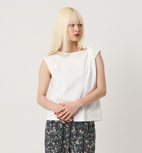 BEAUTY&YOUTH UNITED ARROWS「コットン ツイスト フレンチスリーブ カットソー」|Tシャツ・カットソー|OFF WHITE