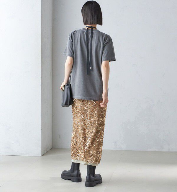 SHIPS for women「〈手洗い可能〉スパンコール Iライン スカート」|スカート|