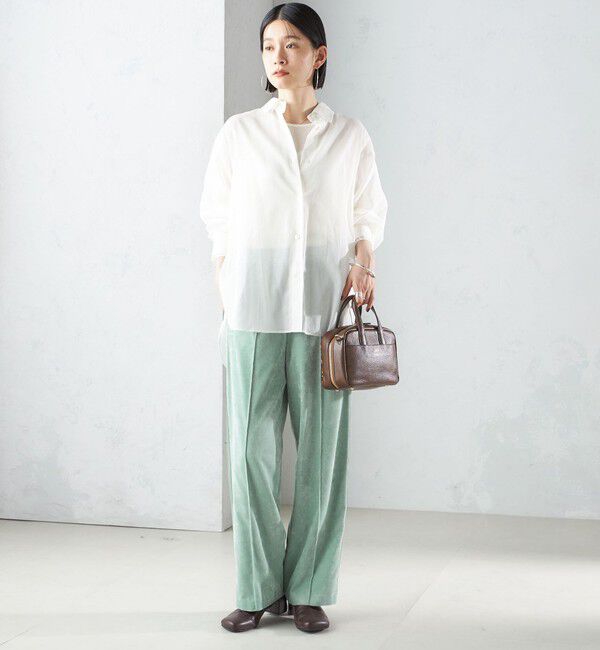 SHIPS for women「〈手洗い可能〉ベッチン ライン ストレート パンツ」|その他|