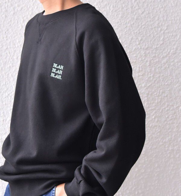 SHIPS any「【WEB限定】SHIPS any: BLAH BLAH BLAH. ワンポイント 刺繍 ラグラン ルーズ スウェット◇」|スウェット・ジャージ|