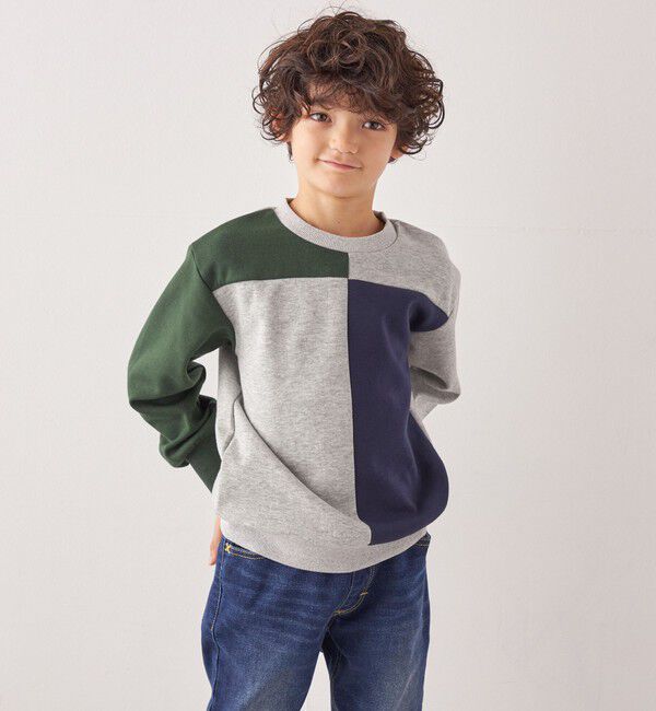SHIPS any「SHIPS any:〈洗濯機可能〉デザイン ポンチ クルーネック プルオーバー <KIDS>◇」|スウェット・ジャージ|