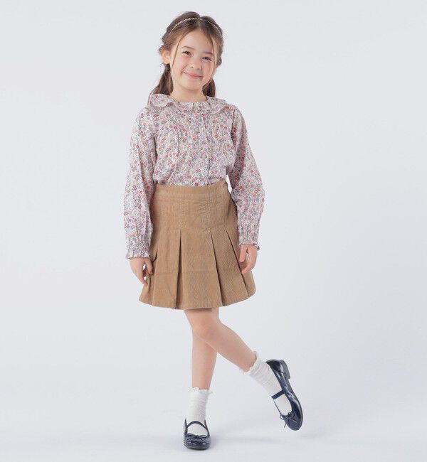 SHIPS KIDS「SHIPS KIDS:100～130cm / リバティ フリルカラー ブラウス」|シャツ・ブラウス|