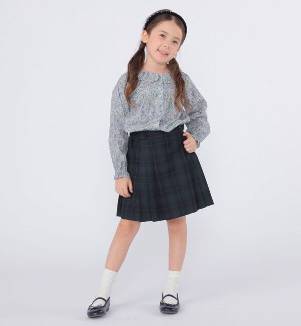 SHIPS KIDS「SHIPS KIDS:100～130cm / リバティ フリルカラー ブラウス」|シャツ・ブラウス|