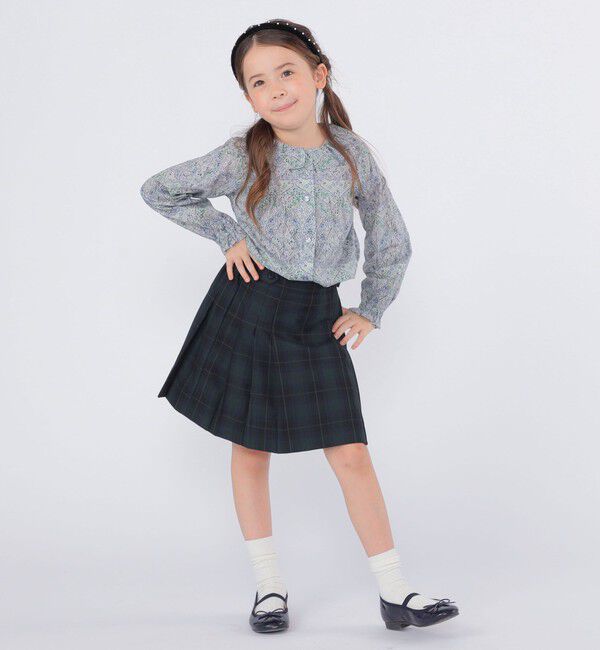 SHIPS KIDS「SHIPS KIDS:100～130cm / リバティ フリルカラー ブラウス」|シャツ・ブラウス|