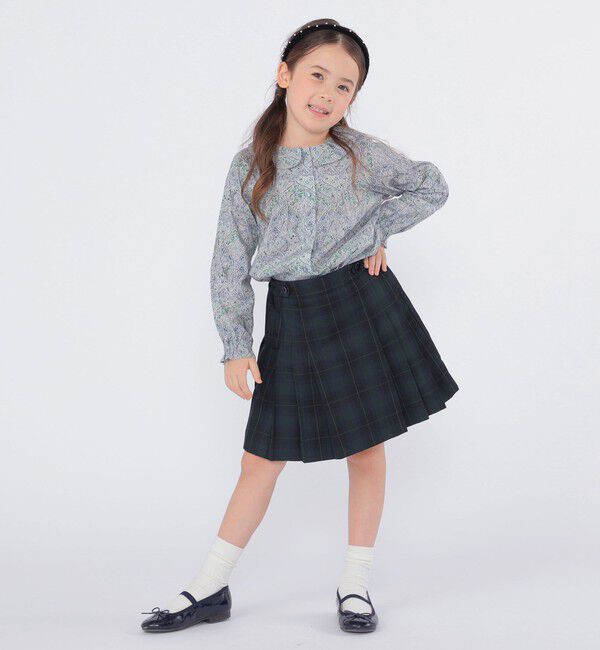 SHIPS KIDS「SHIPS KIDS:100～130cm / リバティ フリルカラー ブラウス」|シャツ・ブラウス|
