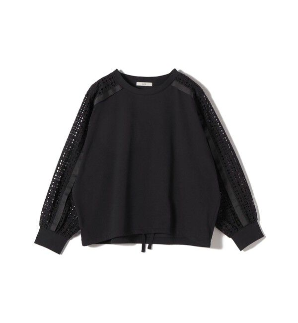 SHIPS for women「《追加予約》【WEB限定】〈手洗い可能〉レース コンビ カットソー」|Tシャツ・カットソー|