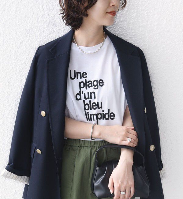 SHIPS for women「メルティ コットン プリント ロゴ ショート スリーブ Tシャツ」|Tシャツ・カットソー|ライトホワイト