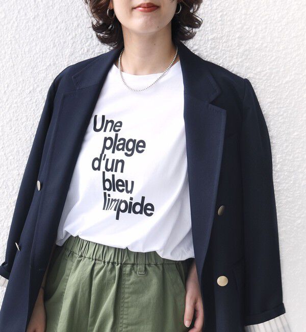 SHIPS for women「メルティ コットン プリント ロゴ ショート スリーブ Tシャツ」|Tシャツ・カットソー|