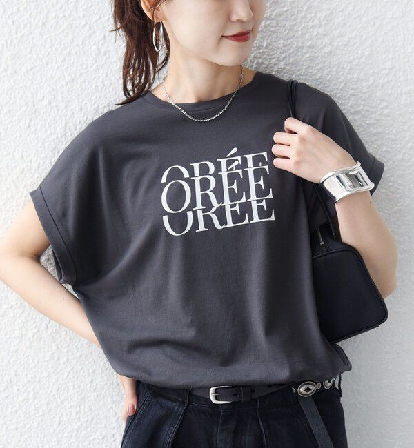 SHIPS for women「メルティ コットン プリント ロゴ ショート スリーブ Tシャツ」|Tシャツ・カットソー|