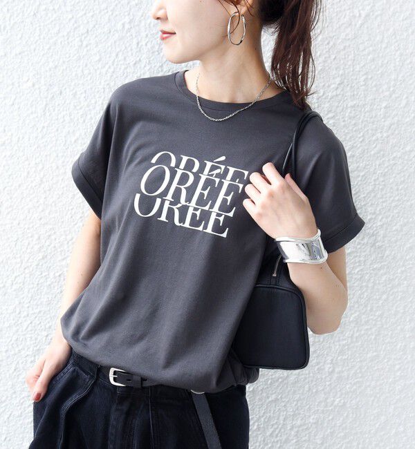 SHIPS for women「メルティ コットン プリント ロゴ ショート スリーブ Tシャツ」|Tシャツ・カットソー|