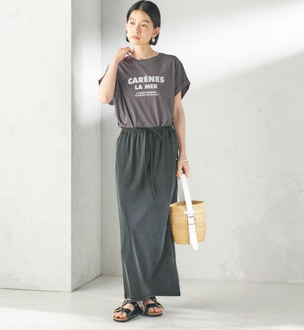SHIPS for women「メルティ コットン プリント ロゴ ショート スリーブ Tシャツ」|Tシャツ・カットソー|