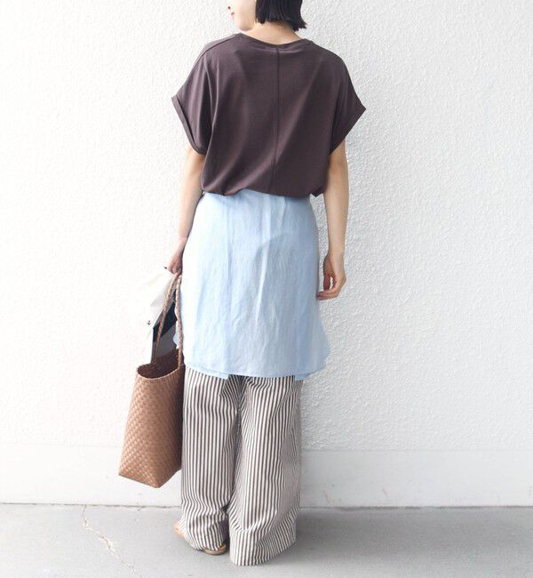 SHIPS for women「メルティ コットン プリント ロゴ ショート スリーブ Tシャツ」|Tシャツ・カットソー|