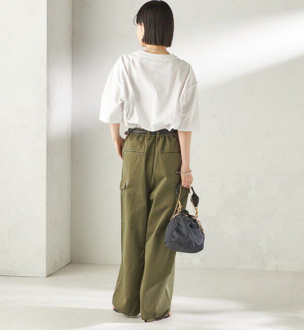 SHIPS for women「【一部WEB限定/ SHIPS別注】Champion: 5分袖 ロゴ プリント TEE」|Tシャツ・カットソー|