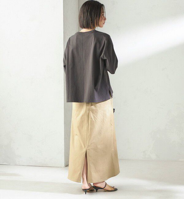SHIPS for women「【一部WEB限定/ SHIPS別注】Champion: 5分袖 ロゴ プリント TEE」|Tシャツ・カットソー|