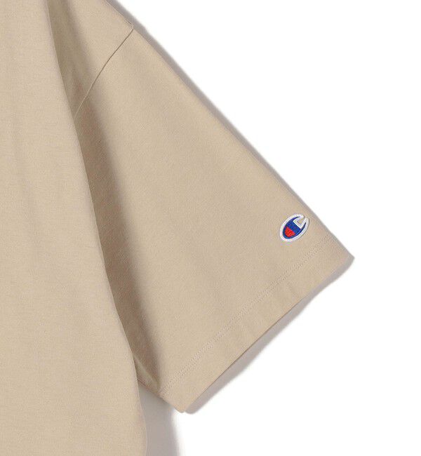 SHIPS for women「【一部WEB限定/ SHIPS別注】Champion: 5分袖 ロゴ プリント TEE」|Tシャツ・カットソー|