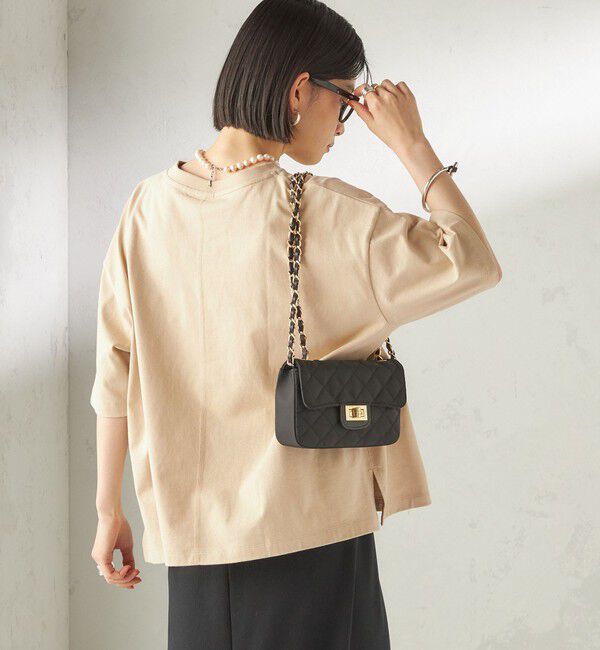 SHIPS for women「【一部WEB限定/ SHIPS別注】Champion: 5分袖 ロゴ プリント TEE」|Tシャツ・カットソー|