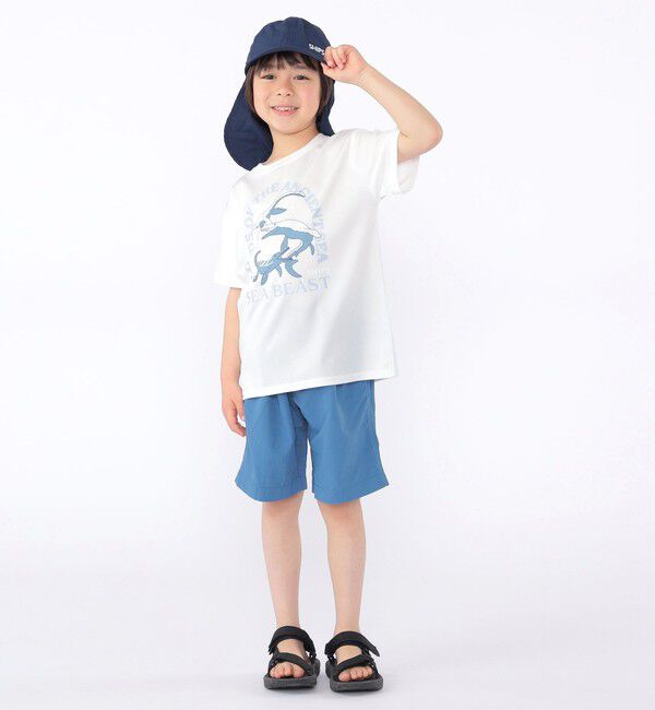 SHIPS KIDS「SHIPS KIDS:100～130cm /〈接触冷感/吸水速乾〉シービースト 半袖 Tシャツ」|Tシャツ・カットソー|