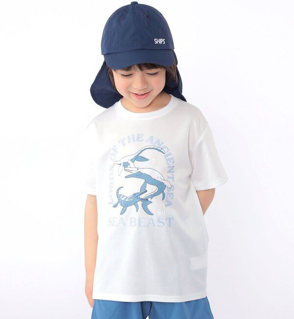 SHIPS KIDS「SHIPS KIDS:100～130cm /〈接触冷感/吸水速乾〉シービースト 半袖 Tシャツ」|Tシャツ・カットソー|