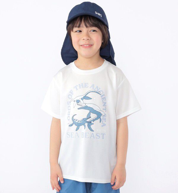 SHIPS KIDS「SHIPS KIDS:100～130cm /〈接触冷感/吸水速乾〉シービースト 半袖 Tシャツ」|Tシャツ・カットソー|