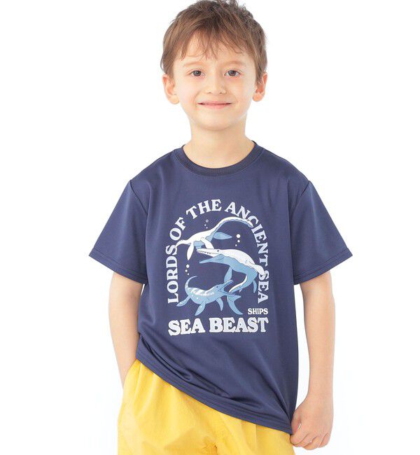 SHIPS KIDS「SHIPS KIDS:100～130cm /〈接触冷感/吸水速乾〉シービースト 半袖 Tシャツ」|Tシャツ・カットソー|