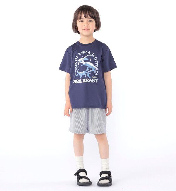 SHIPS KIDS「SHIPS KIDS:100～130cm /〈接触冷感/吸水速乾〉シービースト 半袖 Tシャツ」|Tシャツ・カットソー|