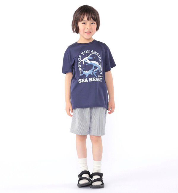 SHIPS KIDS「SHIPS KIDS:100～130cm /〈接触冷感/吸水速乾〉シービースト 半袖 Tシャツ」|Tシャツ・カットソー|