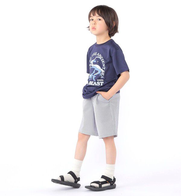 SHIPS KIDS「SHIPS KIDS:100～130cm /〈接触冷感/吸水速乾〉シービースト 半袖 Tシャツ」|Tシャツ・カットソー|