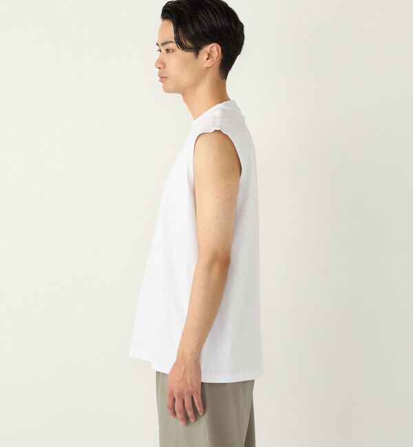 SHIPS Colors 「SHIPS Colors:〈抗菌防臭・接触冷感〉シルケット コットン ノースリーブ Tシャツ」|タンクトップ|