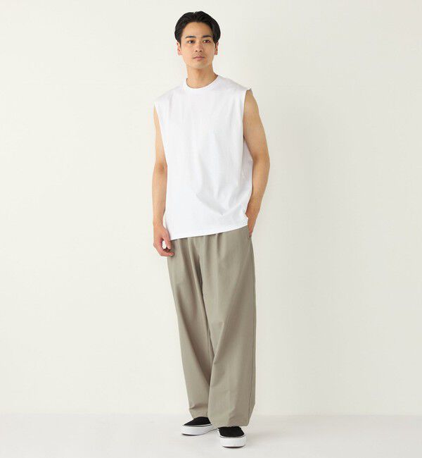 SHIPS Colors 「SHIPS Colors:〈抗菌防臭・接触冷感〉シルケット コットン ノースリーブ Tシャツ」|タンクトップ|