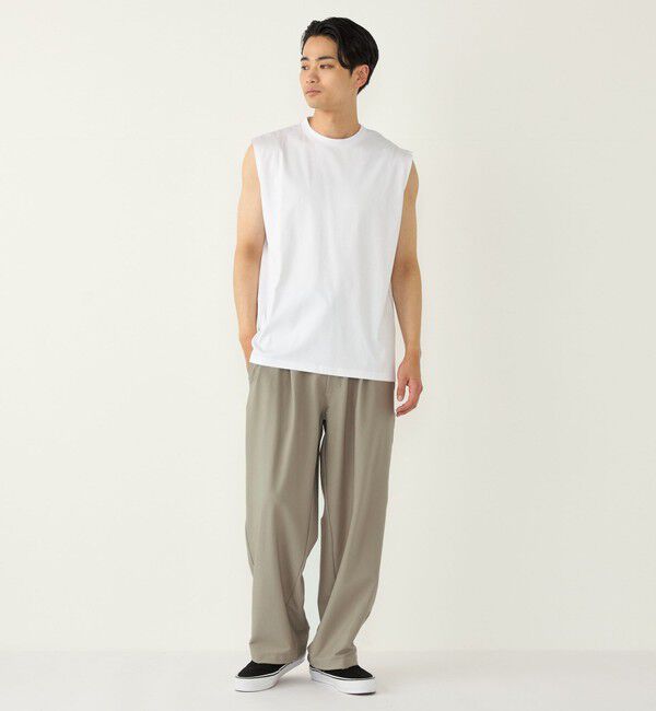 SHIPS Colors 「SHIPS Colors:〈抗菌防臭・接触冷感〉シルケット コットン ノースリーブ Tシャツ」|タンクトップ|