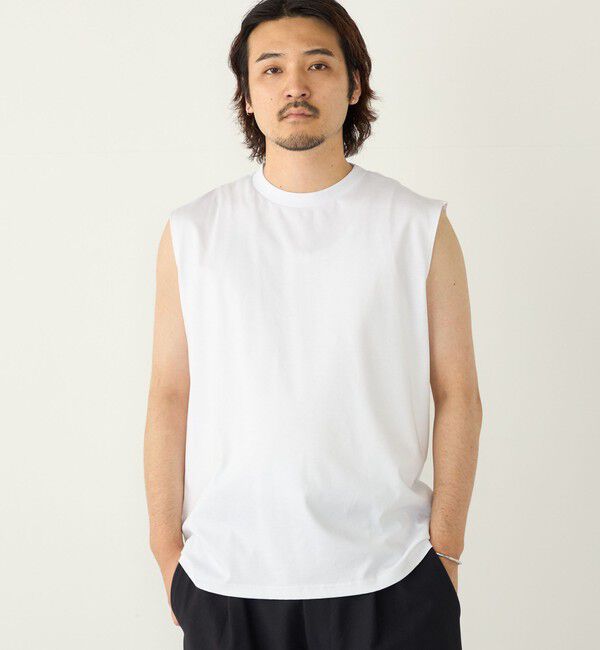 SHIPS Colors 「SHIPS Colors:〈抗菌防臭・接触冷感〉シルケット コットン ノースリーブ Tシャツ」|タンクトップ|