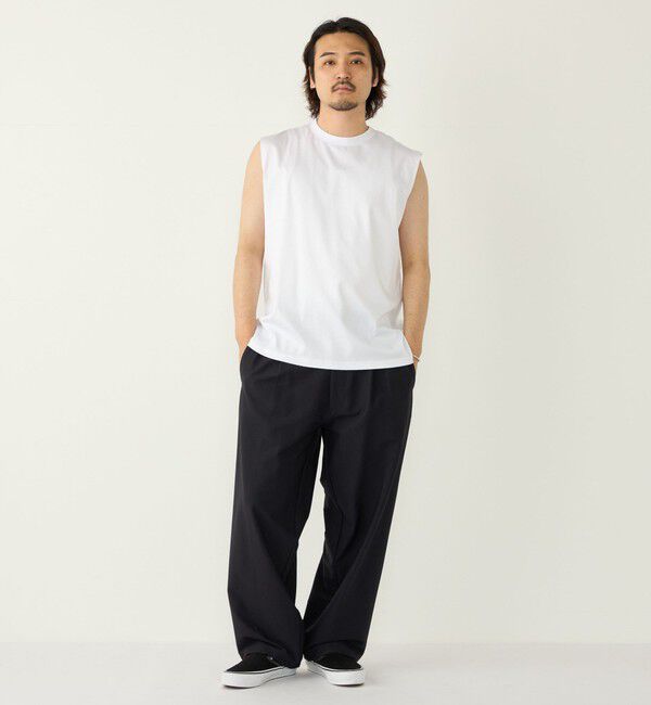 SHIPS Colors 「SHIPS Colors:〈抗菌防臭・接触冷感〉シルケット コットン ノースリーブ Tシャツ」|タンクトップ|