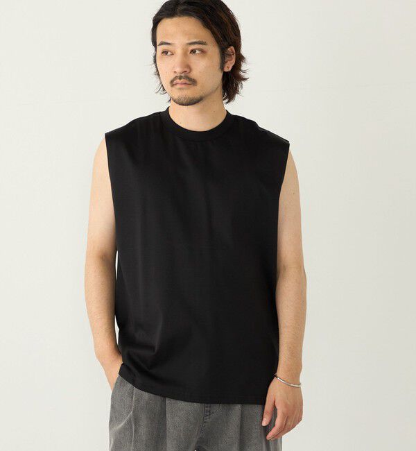 SHIPS Colors 「SHIPS Colors:〈抗菌防臭・接触冷感〉シルケット コットン ノースリーブ Tシャツ」|タンクトップ|