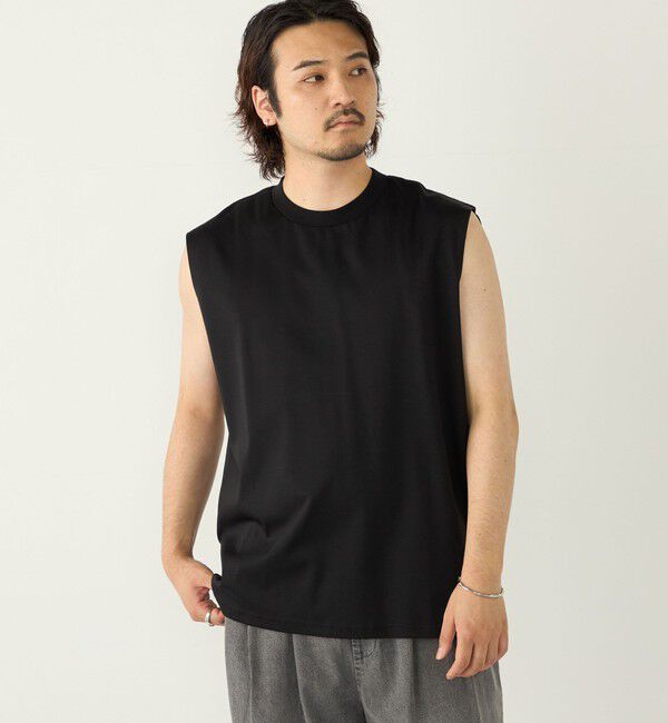 SHIPS Colors 「SHIPS Colors:〈抗菌防臭・接触冷感〉シルケット コットン ノースリーブ Tシャツ」|タンクトップ|