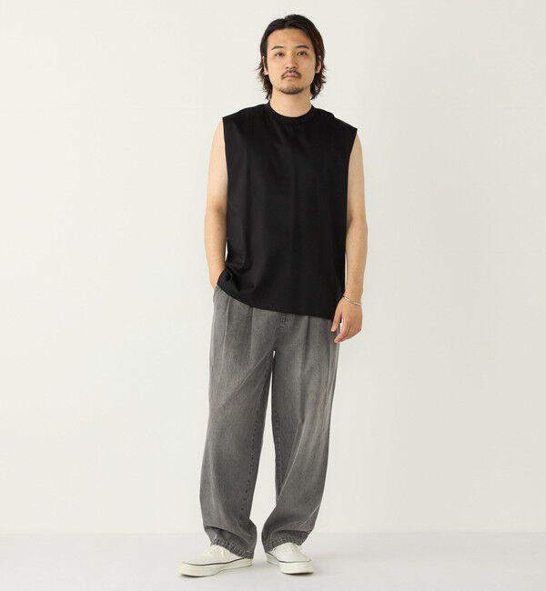 SHIPS Colors 「SHIPS Colors:〈抗菌防臭・接触冷感〉シルケット コットン ノースリーブ Tシャツ」|タンクトップ|