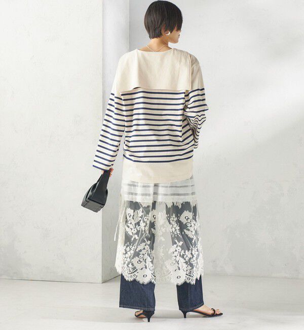 SHIPS for women「【SHIPS別注】Le minor: ボーダー セーラーカラー プルオーバー」|Tシャツ・カットソー|