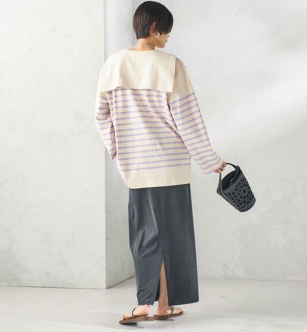 SHIPS for women「【SHIPS別注】Le minor: ボーダー セーラーカラー プルオーバー」|Tシャツ・カットソー|