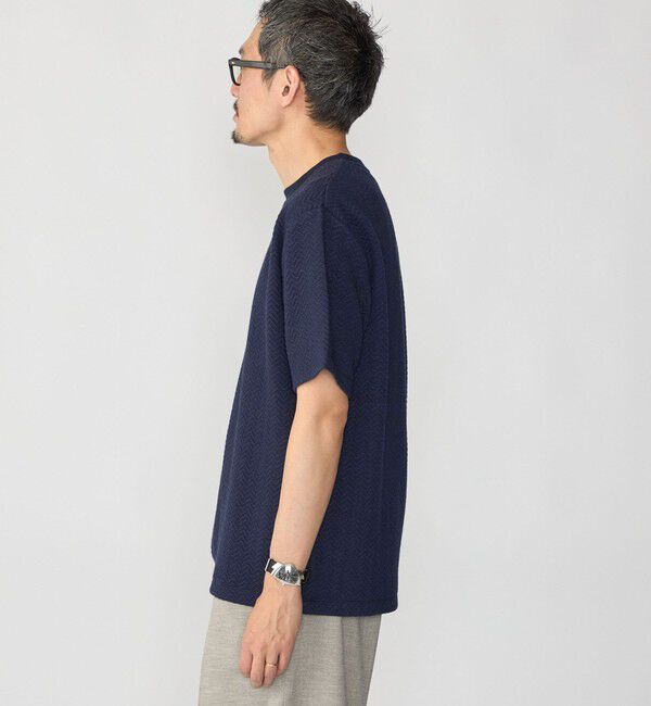 SHIPS「SHIPS: 膨れジャカード ショートスリーブ Tシャツ」|Tシャツ・カットソー|