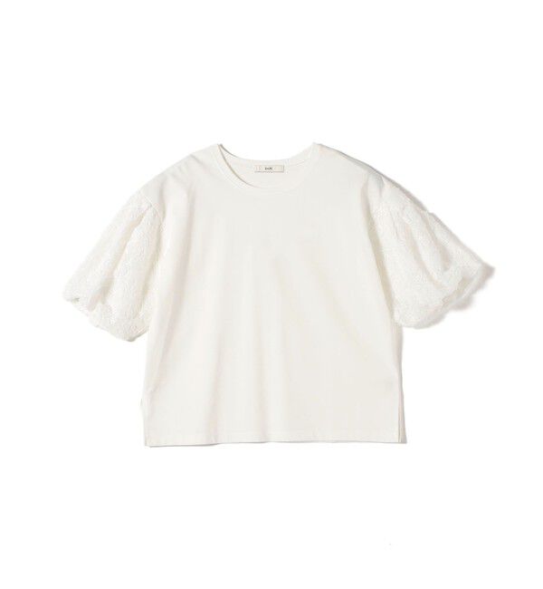 SHIPS for women「【WEB限定】〈接触冷感/UVカット/汗染み防止加工〉FUNCTION 袖 レース プルオーバー」|Tシャツ・カットソー|