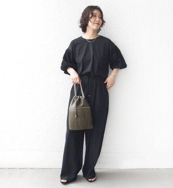 SHIPS for women「【WEB限定】〈接触冷感/UVカット/汗染み防止加工〉FUNCTION 袖 レース プルオーバー」|Tシャツ・カットソー|